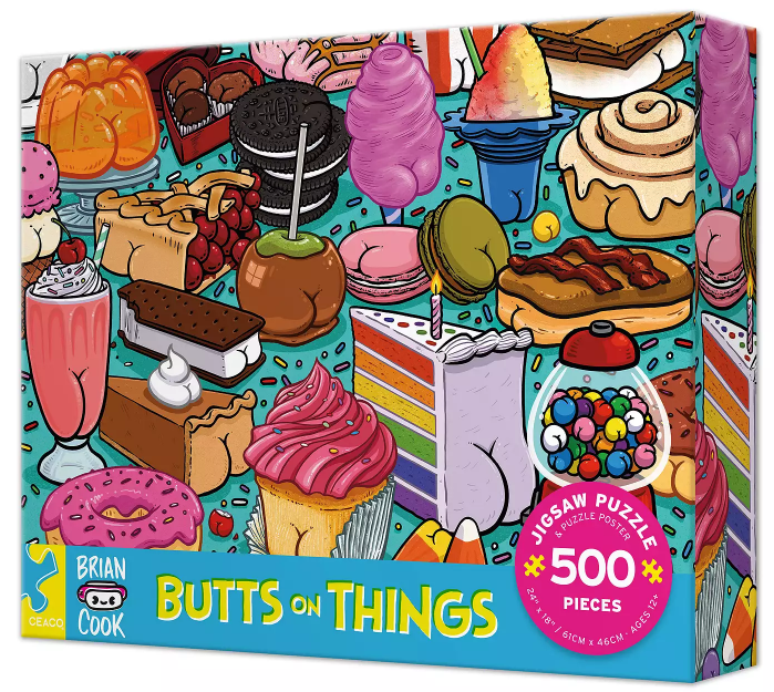 Butts On Things Sweet Cheeks 500pc puzzle